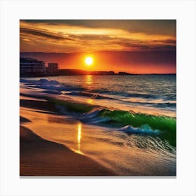 Sunset At The Beach 179 Canvas Print