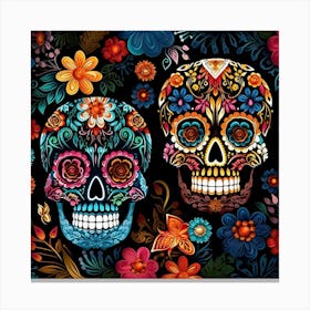 Day Of The Dead Skulls 28 Canvas Print