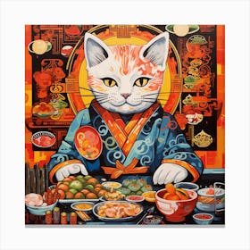 Asian Cat Canvas Print