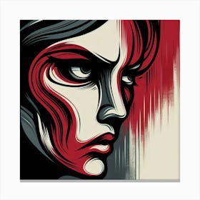 Woman'S Face Canvas Print