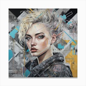 'The Girl With The White Hair' Canvas Print