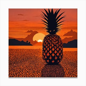 Pineapple At Sunset 1 Canvas Print