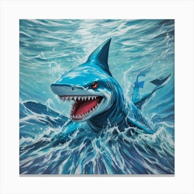 Shark In The Ocean Canvas Print