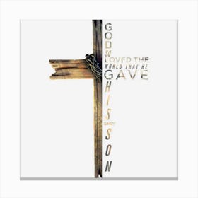 John 316 Christian Cross Bible Canvas Print