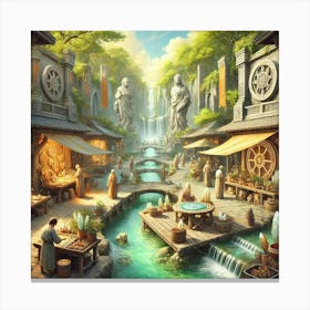 Cascade Sovereignty Sovereign Market And Artisan Quarters Canvas Print