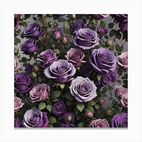 Purple Roses Canvas Print