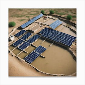 Solar Farm In The Desert Canvas Print