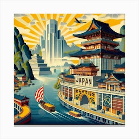 Japanese Travel Poster Canvas Print