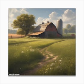 Barn On A Farm Canvas Print