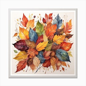 Autumn Leaves Print 1 Canvas Print