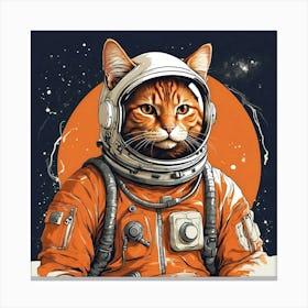 Astronaut Cat 14 Canvas Print