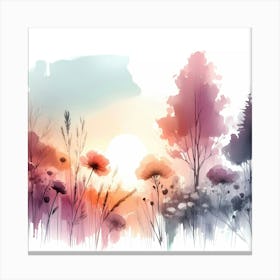 Watercolor Landscape 10 Canvas Print