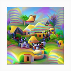 Village Meeting Canvas Print