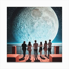 Moon And The Stars 33 Canvas Print