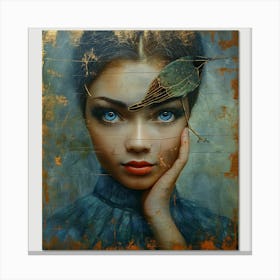 'The Girl With Blue Eyes' Canvas Print