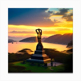 Statue Of Liberty At Sunset 1 Canvas Print