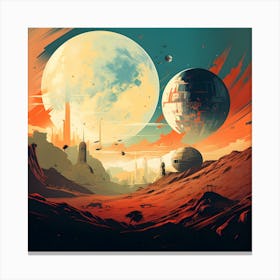 Travel Poster - SciFi Planey Canvas Print