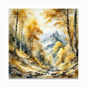 Forest Of Yellow Leaves Canvas Print