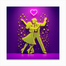 A man and a woman dancing 1 Canvas Print