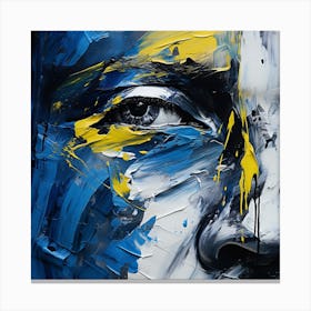 Left Face Abstract Art Canvas Print