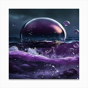 Purple Water Canvas Print