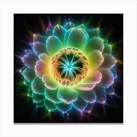 Radiant Blossom Bioluminescent Beauty Canvas Print