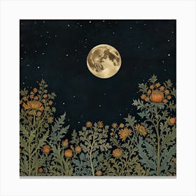 Moonlight In The Garden Canvas Print