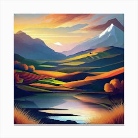 Landscape Painting 73 Canvas Print