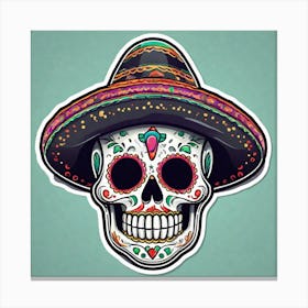 Day Of The Dead Skull 46 Canvas Print