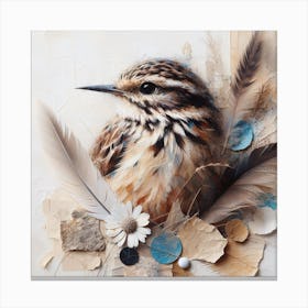 Bird With Feathers 1 Canvas Print