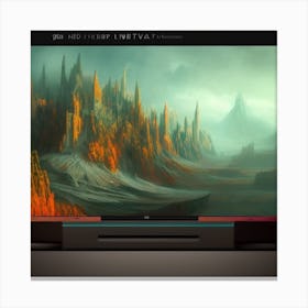 Tv Screen 2 Canvas Print