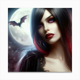 Sexy Vampire Girl Canvas Print
