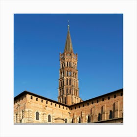 Basilica St Sernin Built Romanesque Style 1080 1120 Toulouse Hautegaronne Midi Pyrenees Southern France 1 Canvas Print