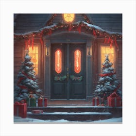 Christmas Door 177 Canvas Print