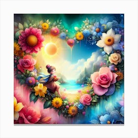 Creative Love And Relationship Illustration 99 Canvas Print