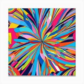 Abstract Colorful Swirls Canvas Print