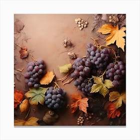 Autumn Leaves And Grapes 9 Canvas Print