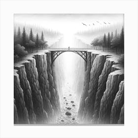 Bridge Over The River Dreamscape Canvas Print