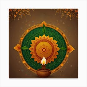 Diwali Greeting Card 7 Canvas Print