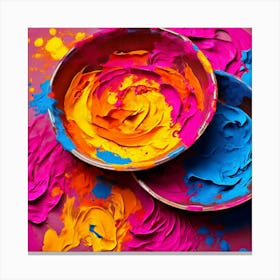 Vector Colorful Festive Celebration Joy Vibrant Culture Tradition Hindu Spring Happiness (4) Canvas Print