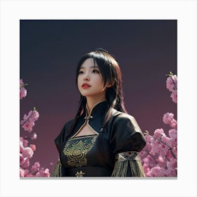 Chinese Woman In Traditional Dress Canvas Print