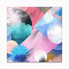 Abstract Painting in Pastel Dreams Palette 1 Canvas Print