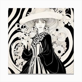 Lady In A Hat Canvas Print