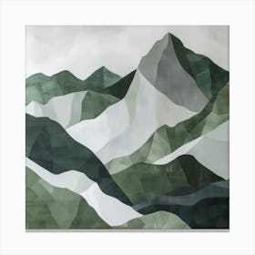 Japanese Watercolour Of Mount Hakusan 1 Canvas Print