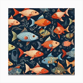 Fish pattern 2 Canvas Print