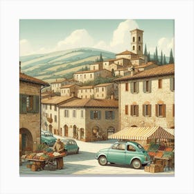 Village street Canvas Print