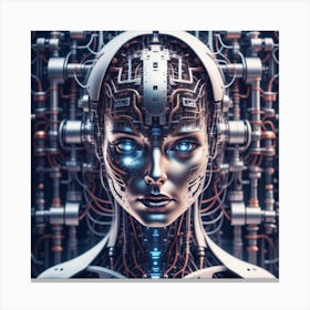 Cyborg Woman 18 Canvas Print