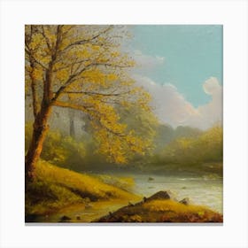 Riverside Scene Canvas Print