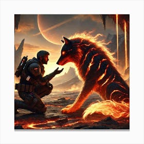 Ronan Wolf Whisperer Canvas Print