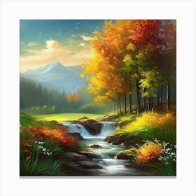 Autumn Landscape Painting 20 Canvas Print